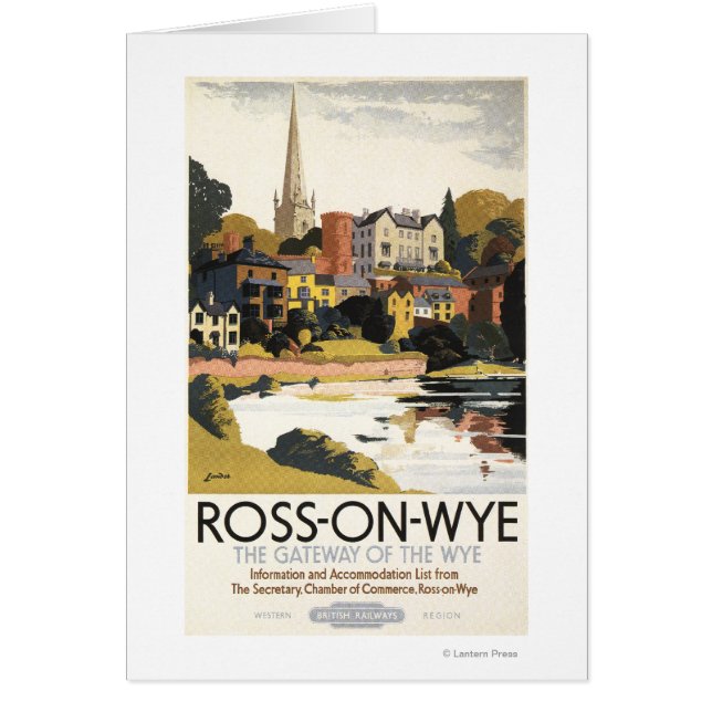 River Scene of Town British Railways Poster (Front)