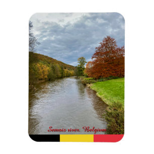 River Semois landscape in Bouillon, Belgium travel Magnet