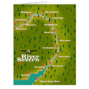 River Severn Wales England travel map