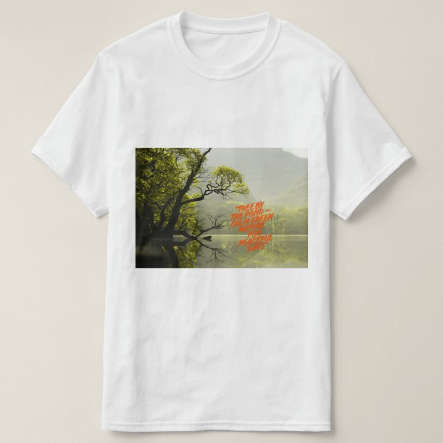 River Side Forest Image - Scenic Waterside Nature  T-Shirt (Design Front)