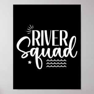 River Squad Family Matching Summer Vacation Campin Poster