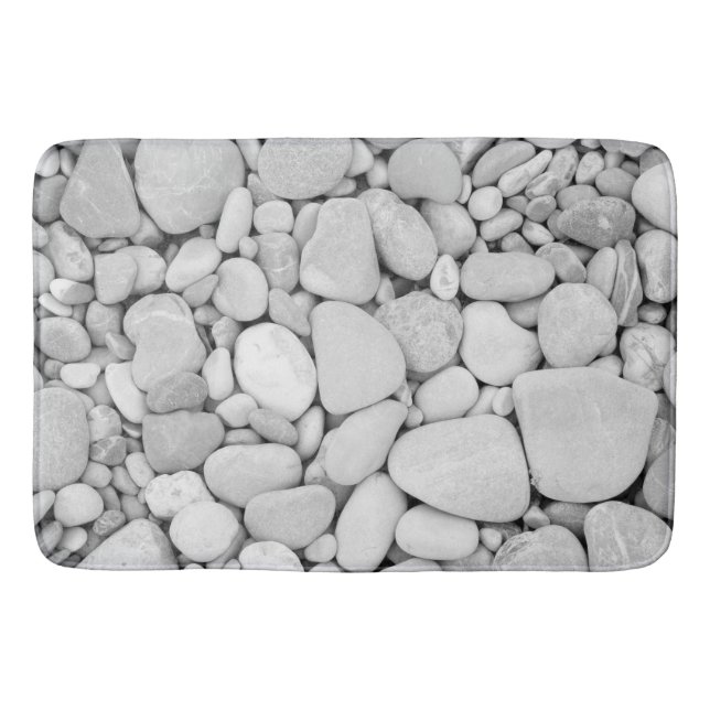 River Stone Pattern #3 #bw #stones #decor #art Bath Mat (Front)