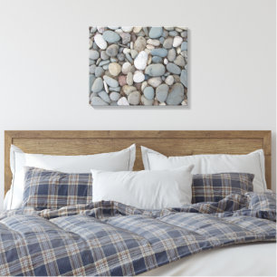 River Stones Fall Autumn Patterns  Canvas Print