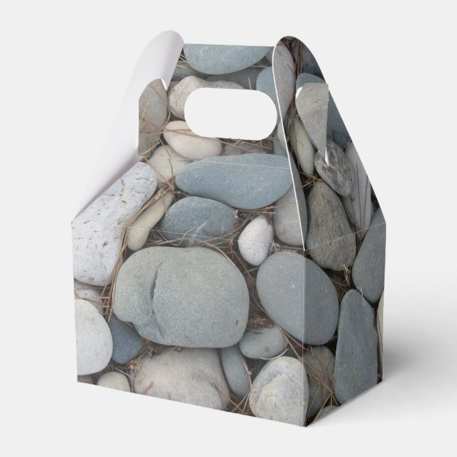 River Stones Fall Autumn Patterns Favour Box (Front Side)