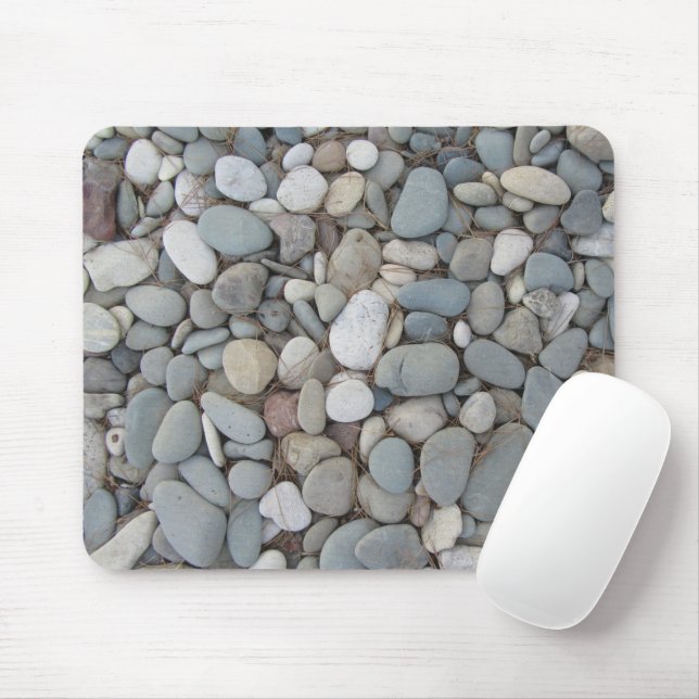 River Stones Fall Autumn Patterns Mouse Pad (With Mouse)