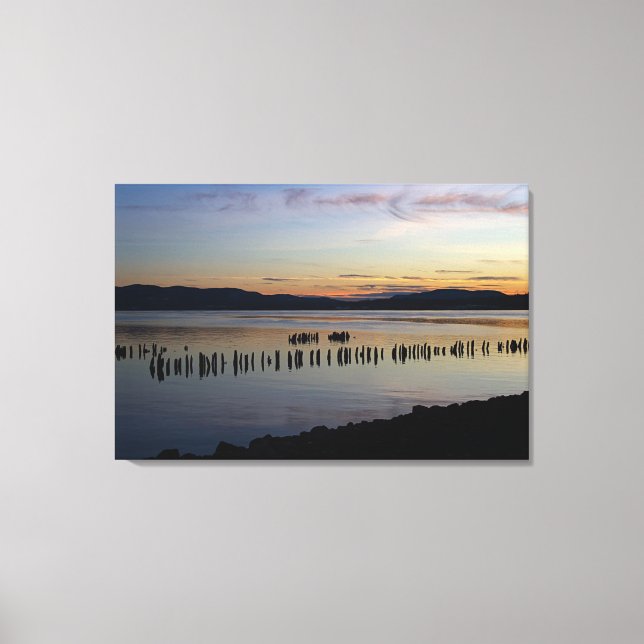 River Sunset Canvas Print (Front)