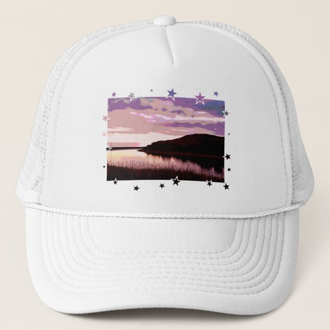 RIVER SUNSET TRUCKER HAT (Front)