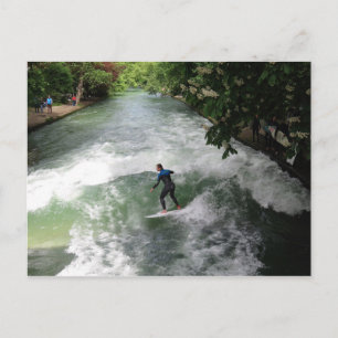 River Surfing in Germany Postcard