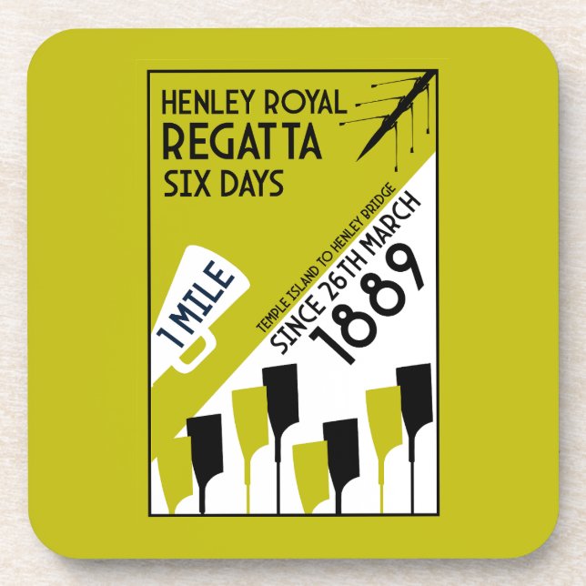 River Thames Regatta - Vintage Retro Style Rowing  Coaster (Front)