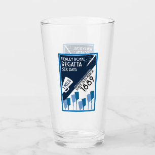 River Thames Regatta - Vintage Retro Style Rowing Glass
