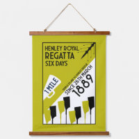 River Thames Regatta - Vintage Retro Style Rowing 