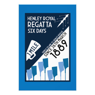 River Thames Regatta - Vintage Retro Style Rowing  Photo Print