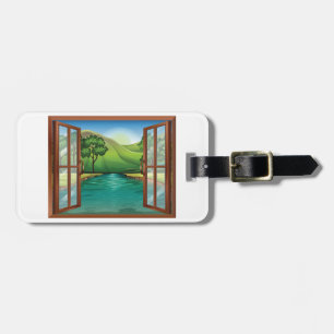 River Through An Open Window Luggage Tags