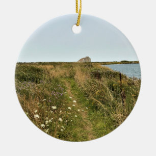 River Trail at Cape Blanco, Oregon Coast Ceramic Tree Decoration