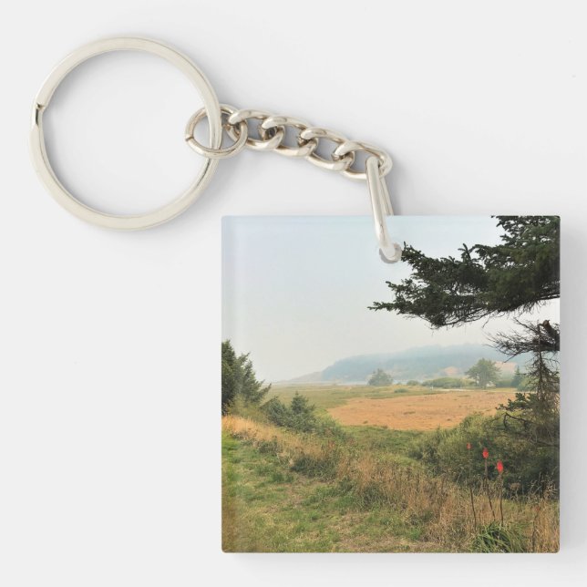 River Trail at Cape Blanco, Oregon Coast Key Ring (Front)