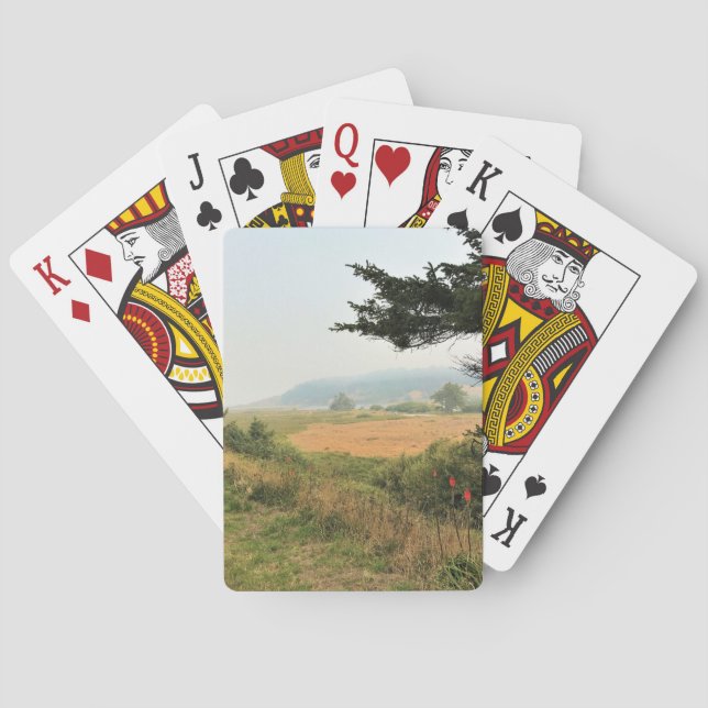 River Trail at Cape Blanco, Oregon Coast Playing Cards (Back)