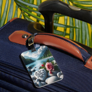 River Valley Heart Luggage Tag