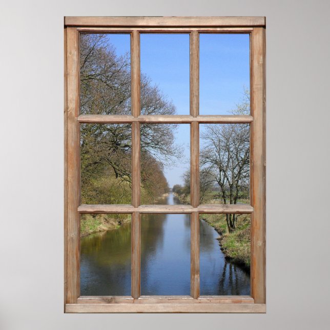 River View from a Window Poster (Front)