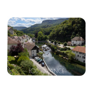 River view Lods, Doubs, France Magnet