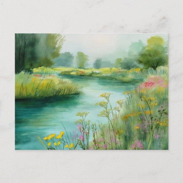 River View Nature Scene  Postcard (Front)