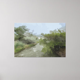 River View Stretched Canvas Print