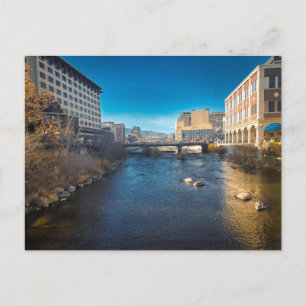 River View with Bridge Urban Landscape Postcard