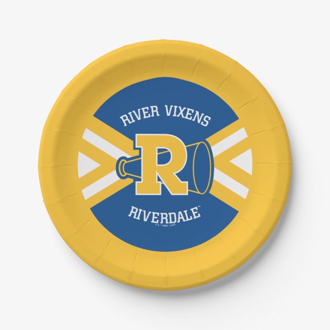 River Vixens Cheer Uniform Paper Plate (Front)