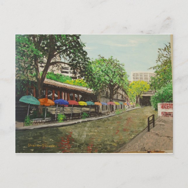 River Walk San Antonio, TX Painting Postcard (Front)