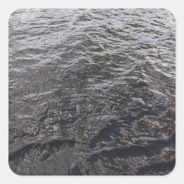 River Water Square Sticker (Front)