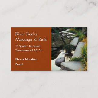 River with rocks business card