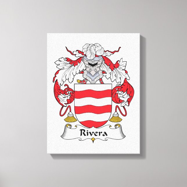 Rivera Family Crest Canvas Print (Front)