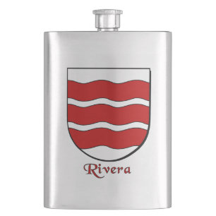 Rivera Heraldic Shield Hip Flask