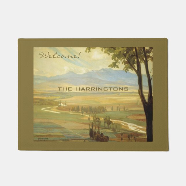 Rivera’s “Avila Morning” custom welcome door mat (Front)