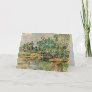 Riverbank by Cezanne Blank Greeting Card