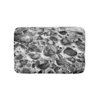 Riverbed Cobblestones and Water Black and White