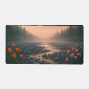 Riverbed Sunrise Landscape Desk Mat