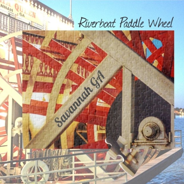 Riverboat Paddle Wheel Savannah Georgia Photograph Jigsaw Puzzle (Creator Uploaded)