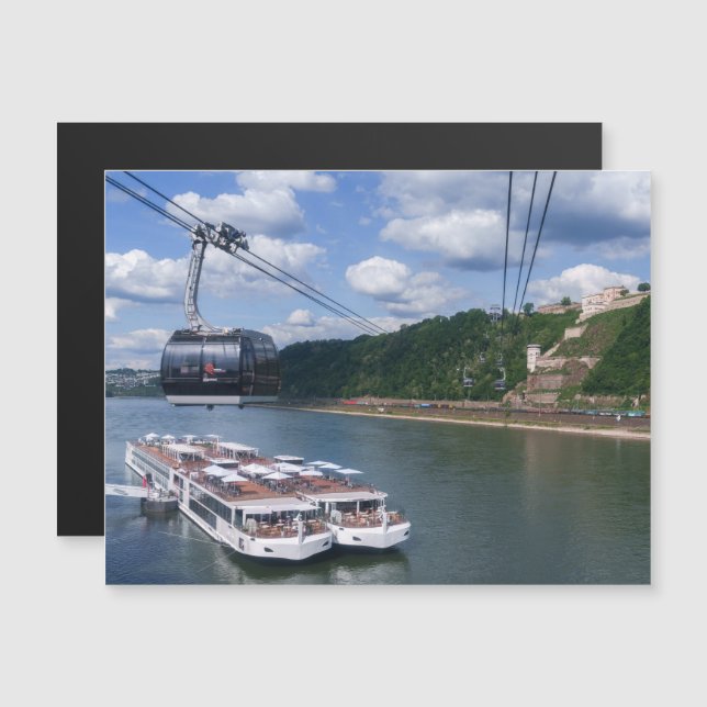 Riverboats at Deutsches Eck with Distant Castle (Front/Back)
