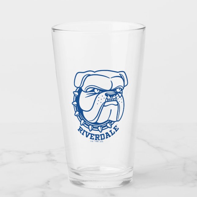 Riverdale Bulldog Head Glass (Front)