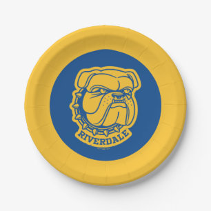 Riverdale Bulldog Head Paper Plate