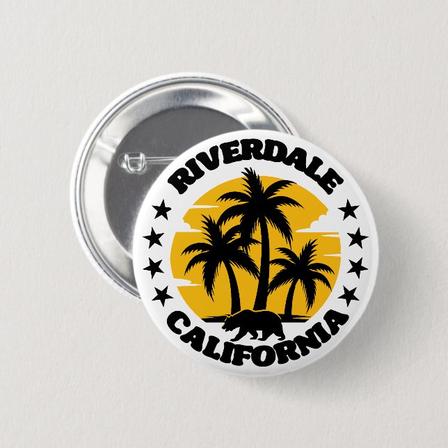 Riverdale,California 6 Cm Round Badge (Front & Back)