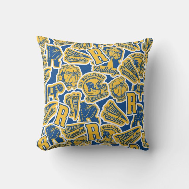 Riverdale Football and Cheer Pattern Cushion (Front)