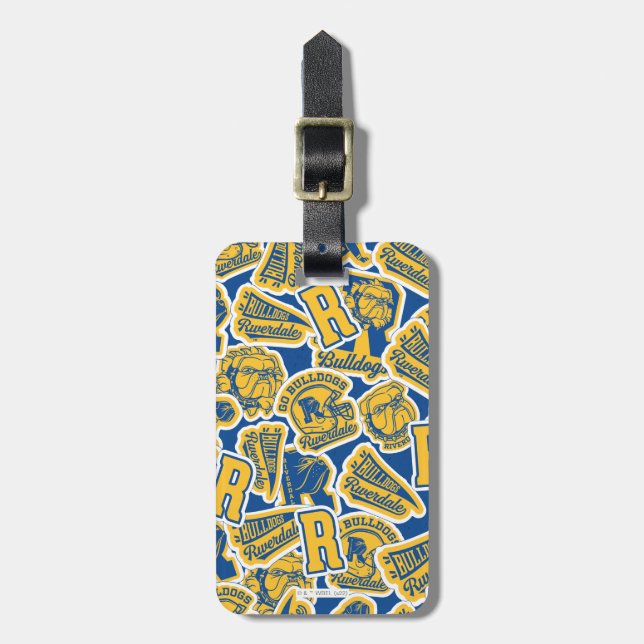 Riverdale Football and Cheer Pattern Luggage Tag (Front Vertical)