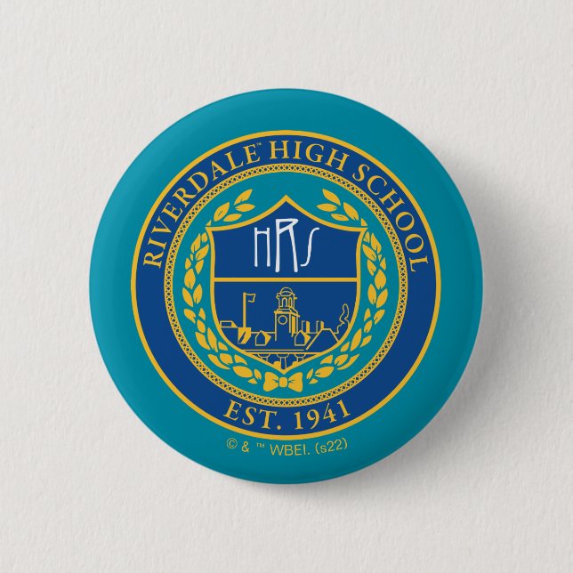 Riverdale High School Seal 6 Cm Round Badge (Front)