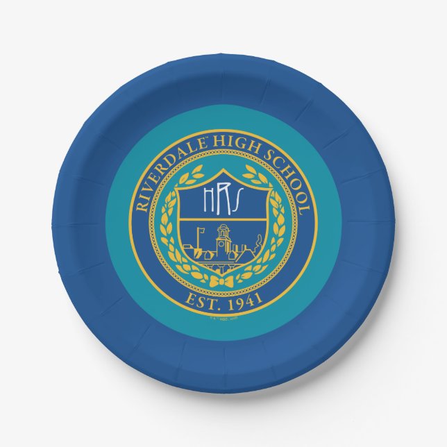 Riverdale High School Seal Paper Plate (Front)