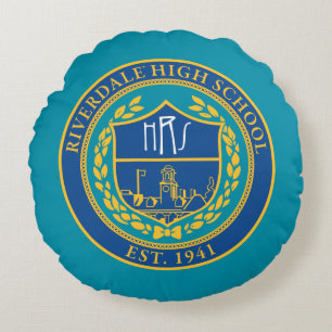 Riverdale High School Seal Round Cushion