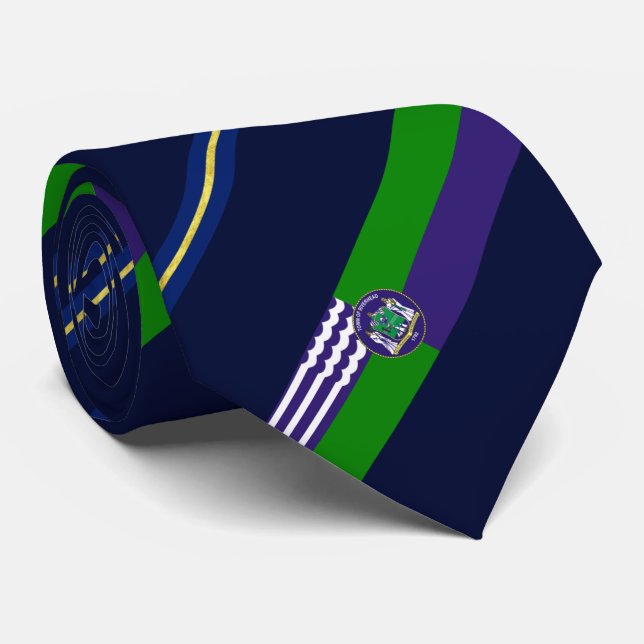 Riverhead (New York) city flag Neck Tie (Rolled)