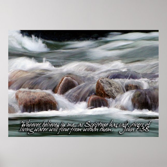 Rivers of Living Waters Inspirational Poster (Front)