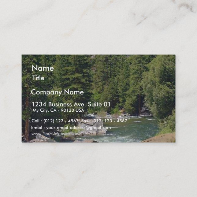 Rivers Streams Trees Forests Business Card (Front)
