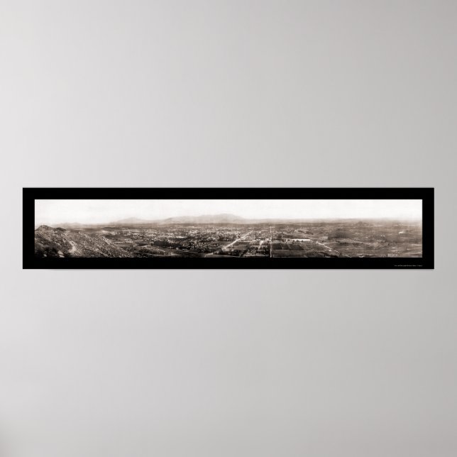 Riverside CA Birdseye Photo 1908 Poster (Front)